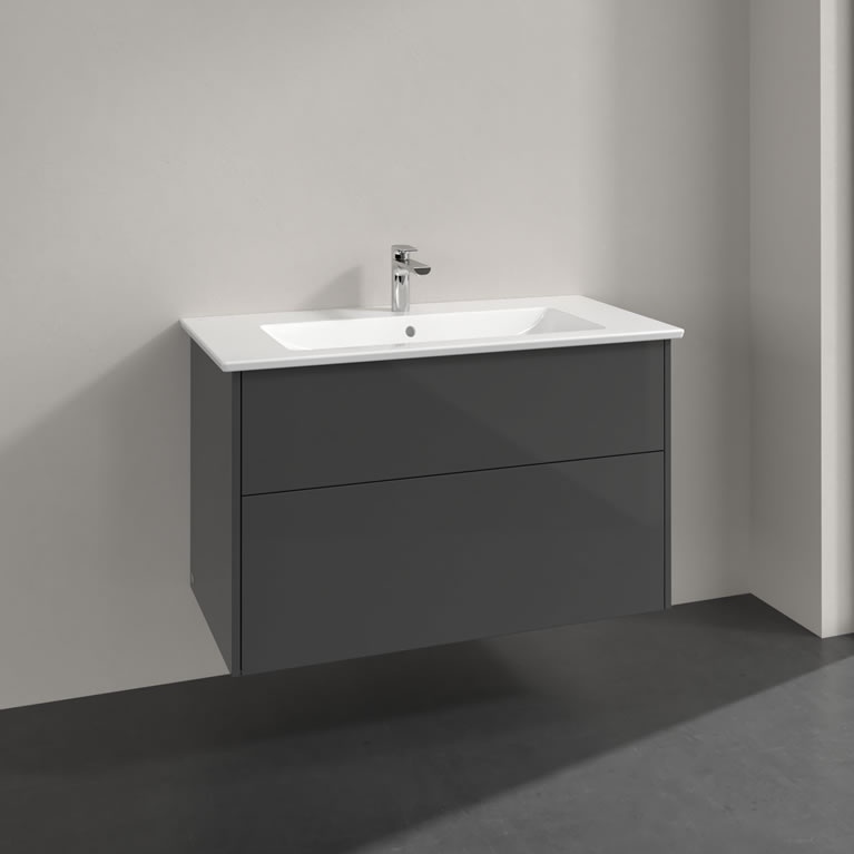 V B Finero Glossy Grey Basin Vanity Unit Sanctuary Bathrooms